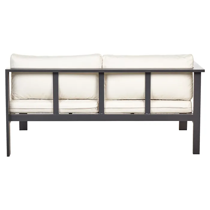 Garden Corner Sofa with Table 5 Seater MESSINA Left Hand Metal Beige