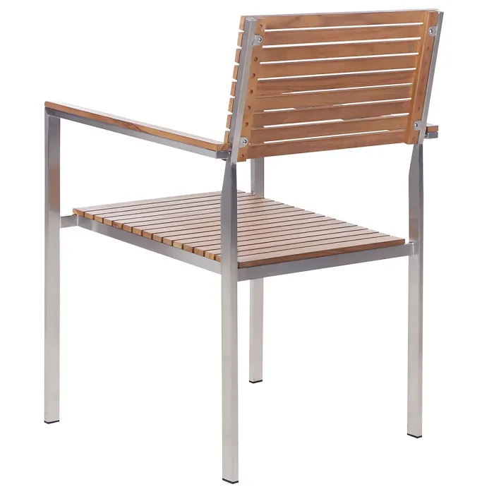 Garden Dining Set 6 Seater VIAREGGIO FSC Certified Teak Wood Brown