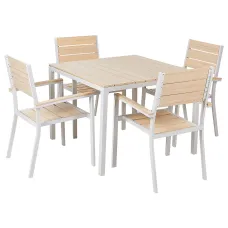 Garden Dining Set 4 Seater PRATO Beige