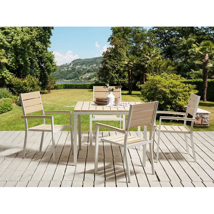 Garden Dining Set 4 Seater PRATO Beige