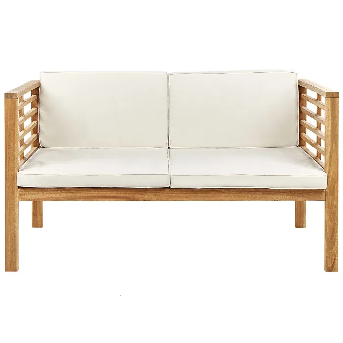 Garden Lounge Set with Table 4 Seater PACIFIC Acacia Wood Off-White