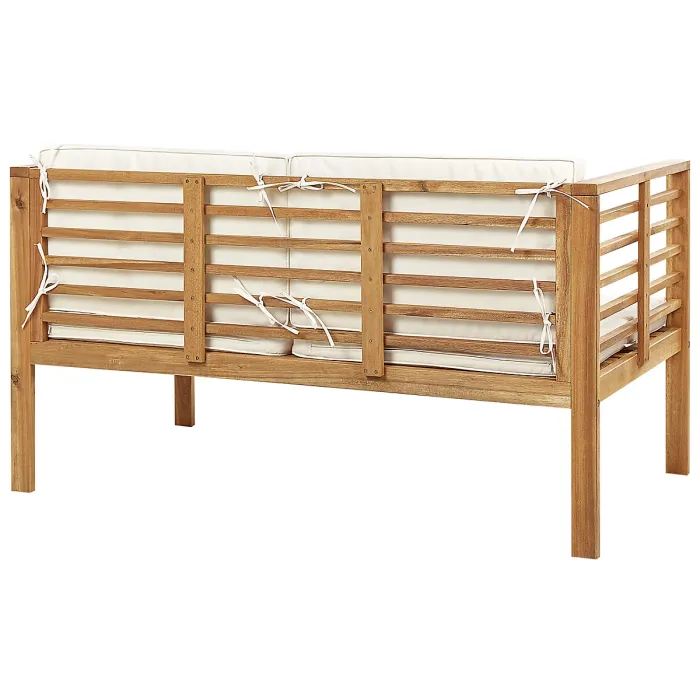 Garden Lounge Set with Table 4 Seater PACIFIC Acacia Wood Off-White