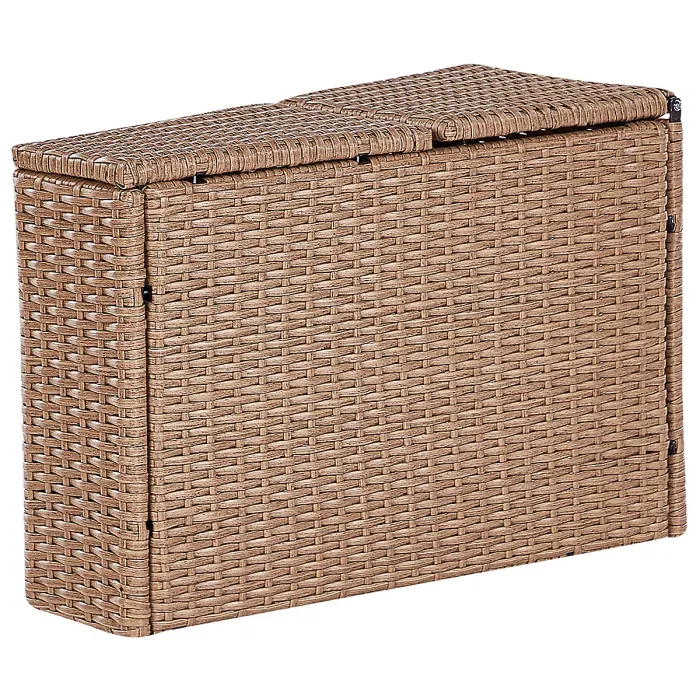 Garden Lounge Set with Table 9 Seater SEVERO PE Rattan Sand Beige