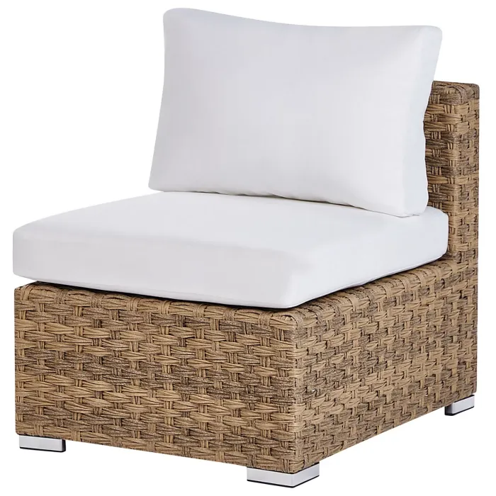 Garden Lounge Set with Table 8 Seater XXL Right Hand Modular PE Rattan Light Brown