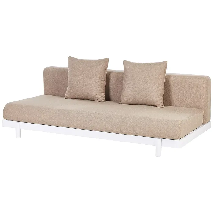 Garden Corner Sofa with Table 5 Seater MISSANELLO Beige