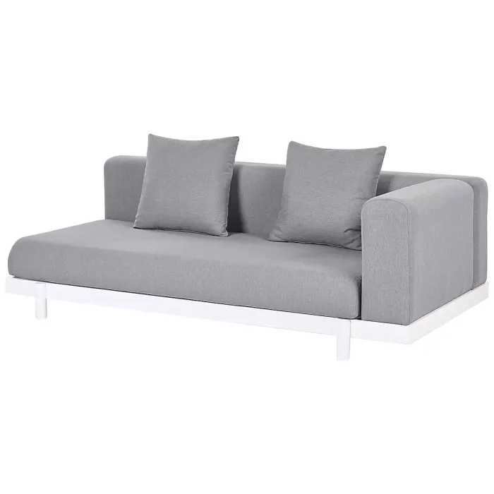 Garden Corner Sofa with Table 5 Seater MISSANELLO Grey
