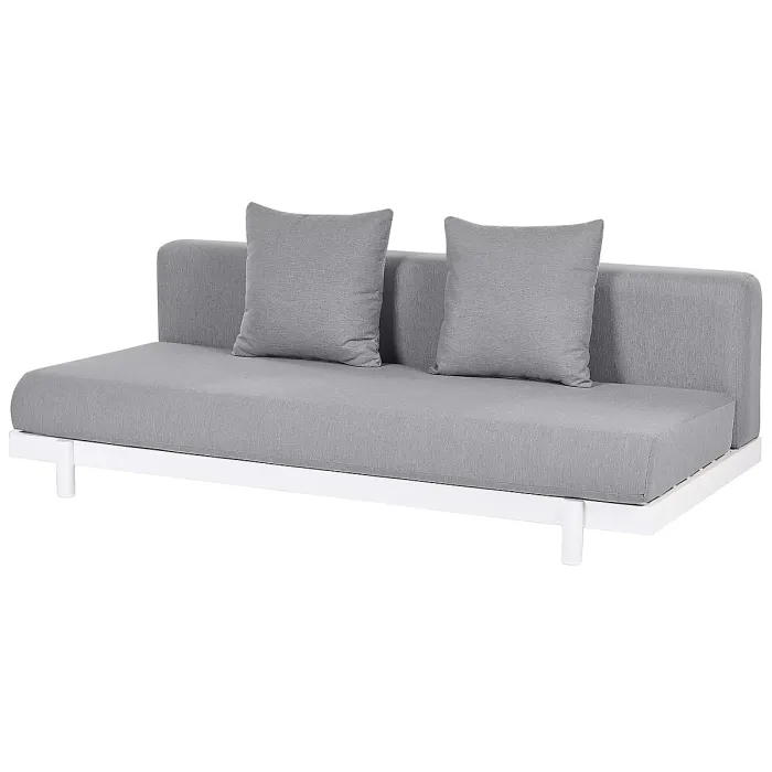 Garden Corner Sofa with Table 5 Seater MISSANELLO Grey