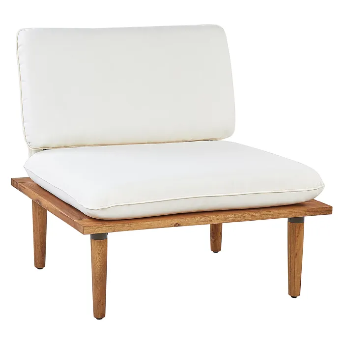Garden Lounge Set with Table 2 Seater FRASCATI Modular Certified Acacia Wood Off-White