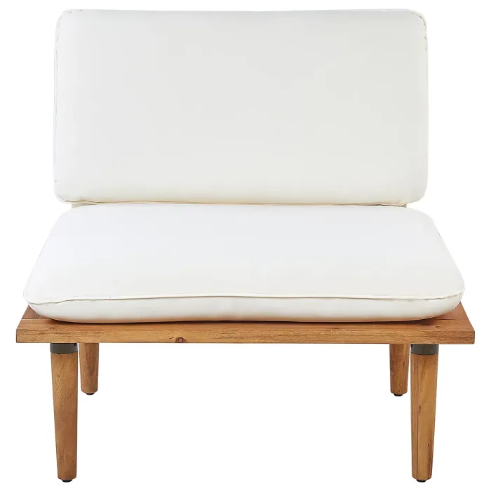 Garden Lounge Set with Table 2 Seater FRASCATI Modular Certified Acacia Wood Off-White