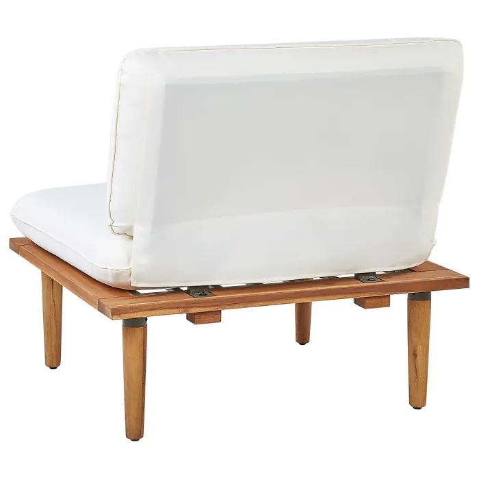 Garden Lounge Set with Table 2 Seater FRASCATI Modular Certified Acacia Wood Off-White