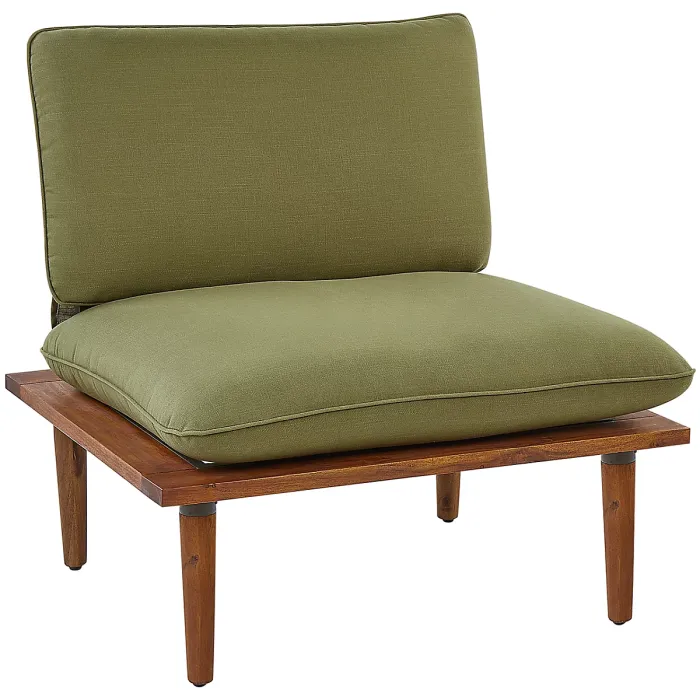 Garden Lounge Set with Table 2 Seater FRASCATI Modular Certified Acacia Wood Olive Green