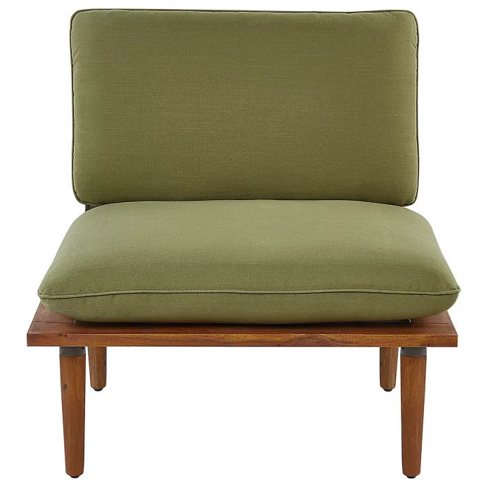 Garden Lounge Set with Table 2 Seater FRASCATI Modular Certified Acacia Wood Olive Green