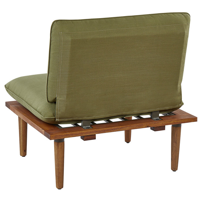 Garden Lounge Set with Table 2 Seater FRASCATI Modular Certified Acacia Wood Olive Green