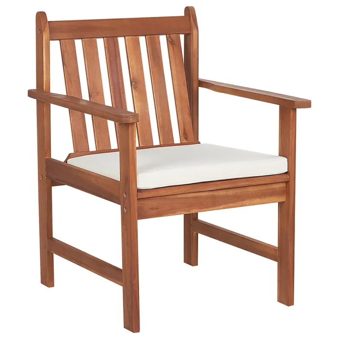 Garden Lounge Set with Table 4 Seater ALTIDONA Acacia Wood Off-White