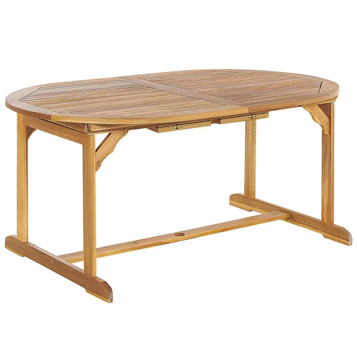 Garden Dining Set 6 Seater MAUI II Acacia Wood Light Brown