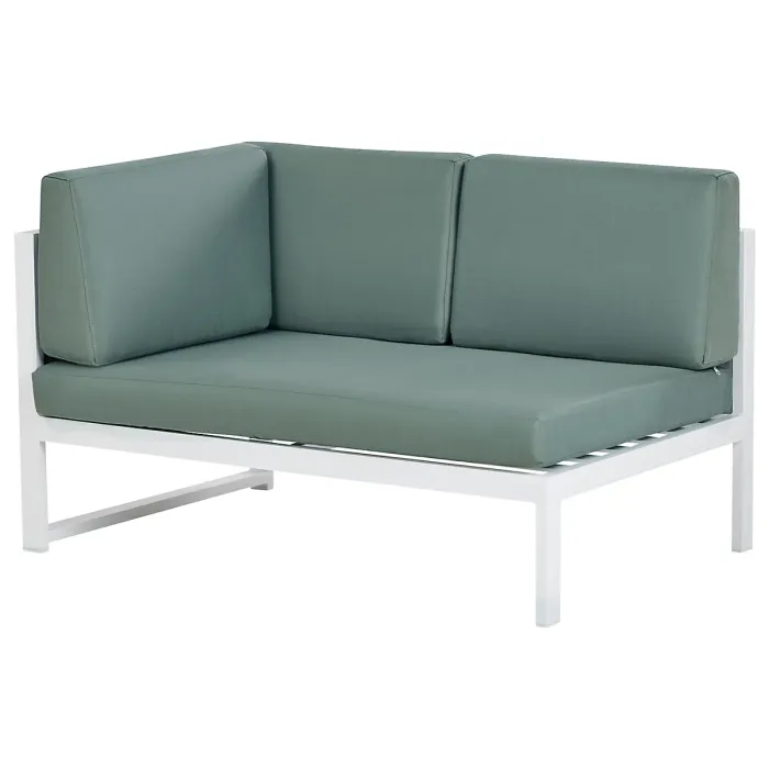 Garden Corner Sofa with Table 6 Seater CASTELLA/FRATTE Left Hand Metal Green