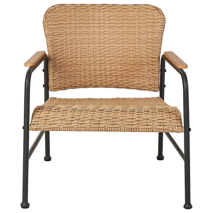 Garden Lounge Set with Table 4 Seater OFANTO PE Rattan Natural