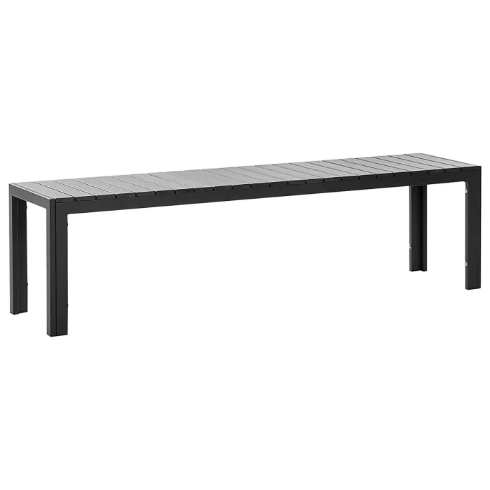 Garden Dining Set with Benches 6 Seater NARDO Black