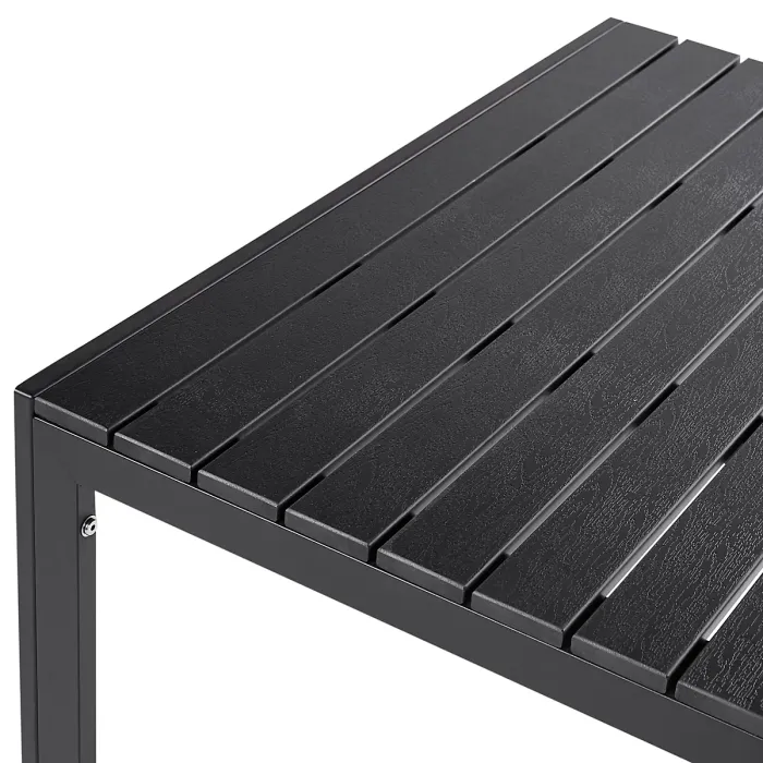 Garden Dining Set with Benches 6 Seater NARDO Black