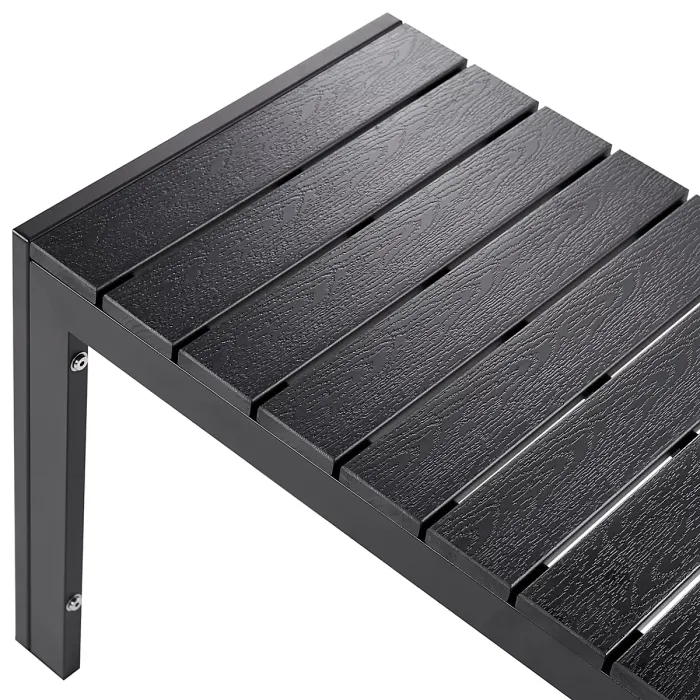 Garden Dining Set with Benches 6 Seater NARDO Black