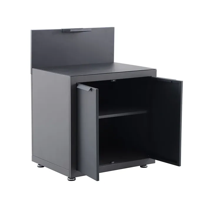 Cucino Grey Open Steel Outdoor kitchen cabinet unit