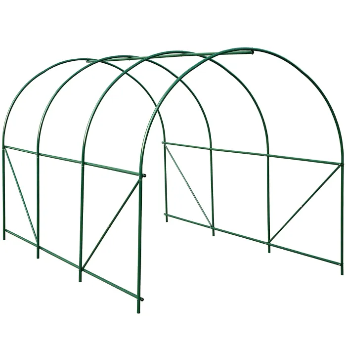 Greenhouse - polytunnel with 6 windows, 343 x 200 x 200 cm - 343 x 200 x 200 cm