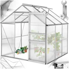 Aluminium greenhouse, UV-resistant, 185x190x195cm - 190 x 185 x 195 cm