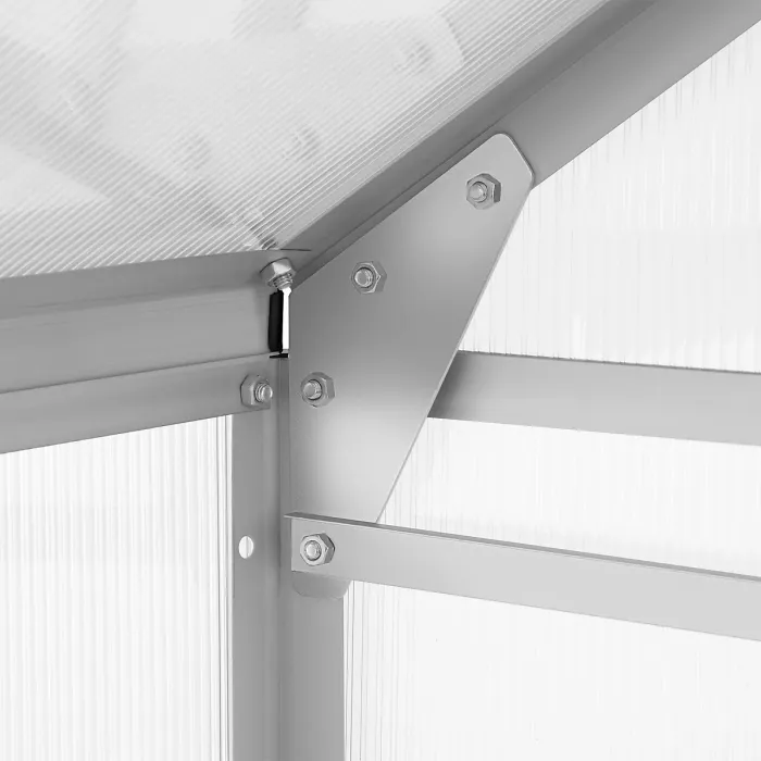 Aluminium greenhouse with foundation, 185x250x195cm - 250 x 185 x 195 cm