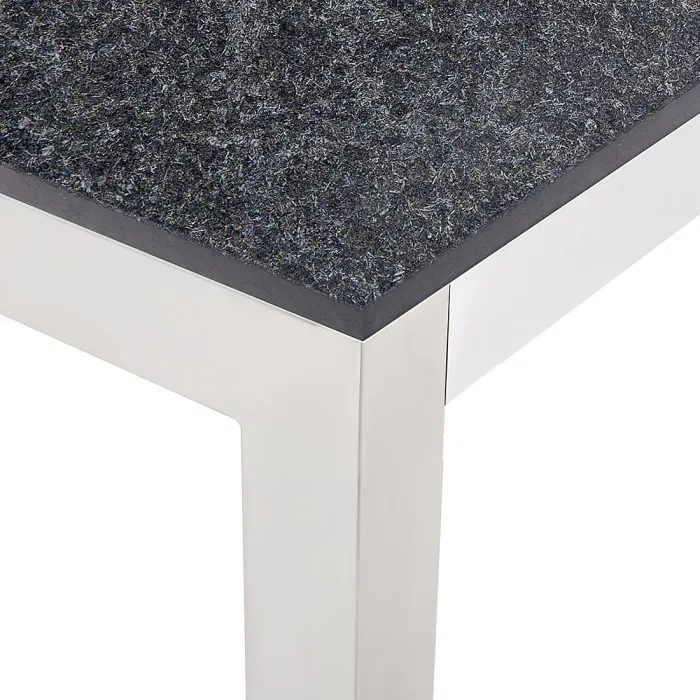 Garden Dining Set 6 Seater GROSSETO Granite Flamed Black/ Beige