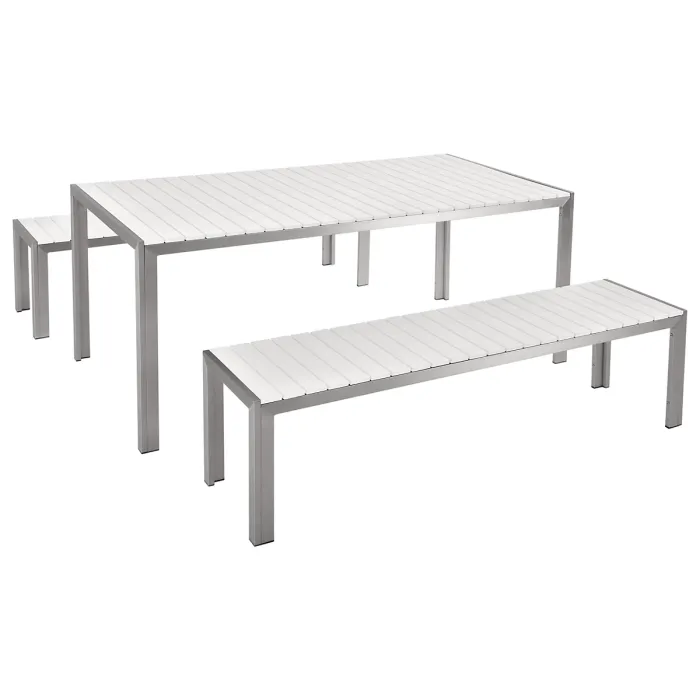 Garden Dining Set 6 Seater NARDO White