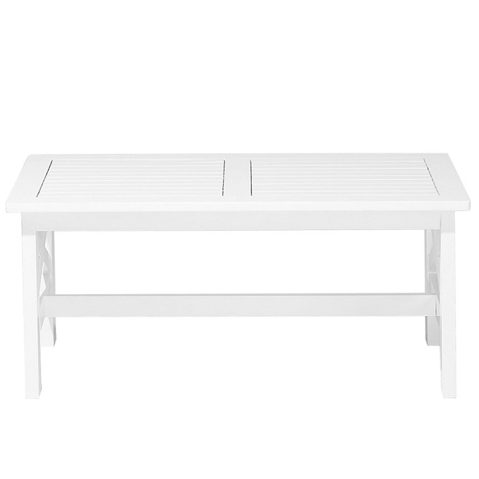 Garden Lounge Set with Table 4 Seater BALTIC Acacia Wood Dark Blue