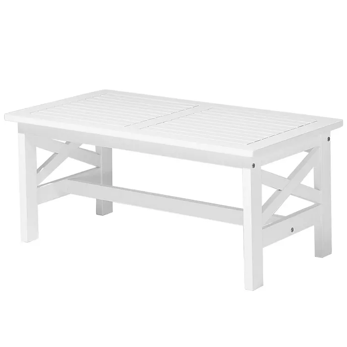 Garden Lounge Set with Table 4 Seater BALTIC Acacia Wood Dark Blue