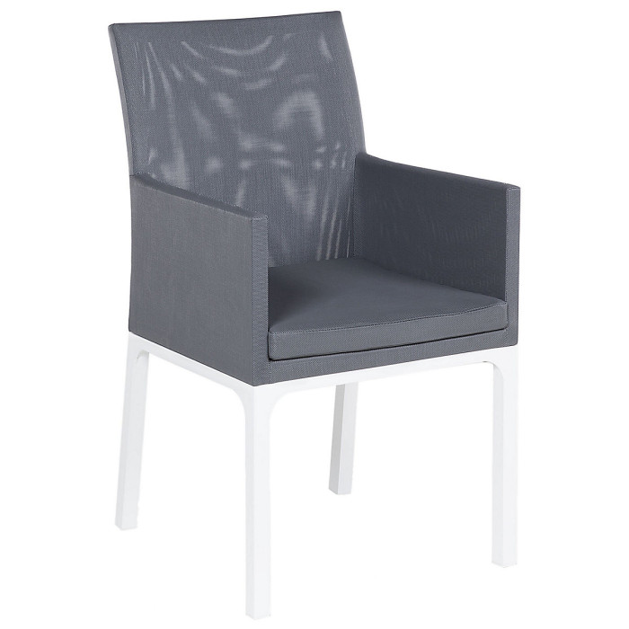 Garden Dining Set 6 Seater BACOLI with Cushions Metal Grey