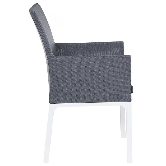 Garden Dining Set 6 Seater BACOLI with Cushions Metal Grey