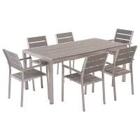 Garden Dining Set 6 Seater VERNIO Grey