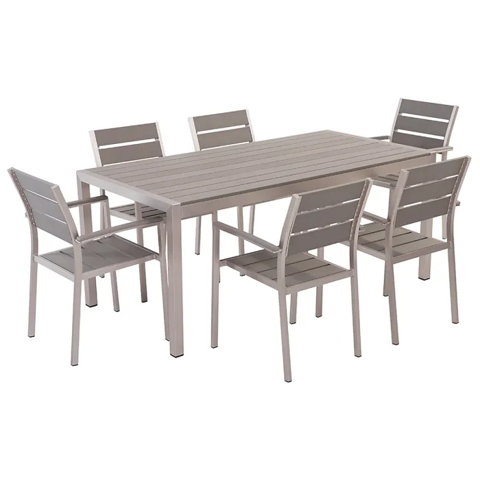 Garden Dining Set 6 Seater VERNIO Grey