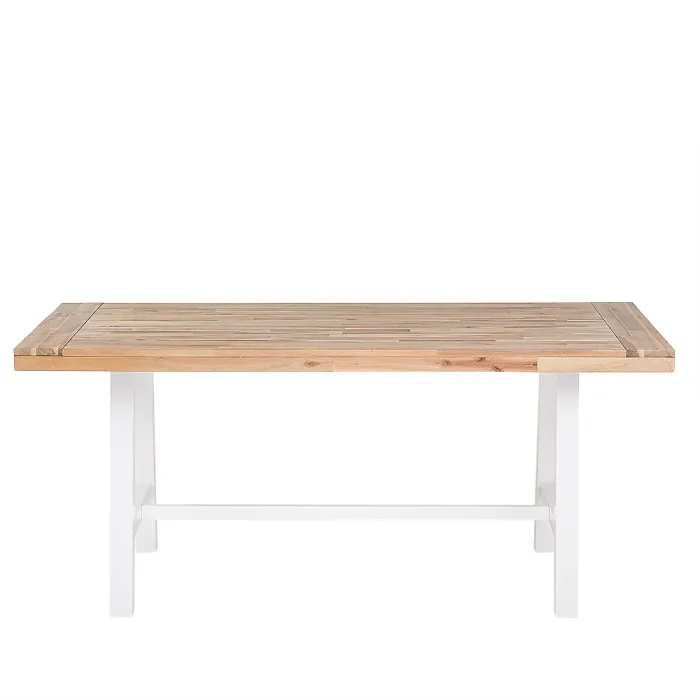 Garden Dining Set 6 Seater SCANIA Acacia Wood White