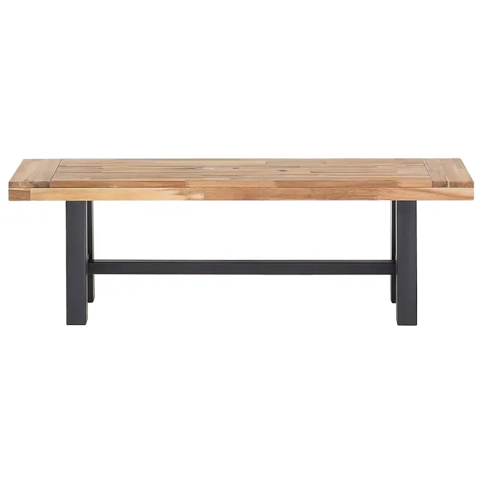 Garden Dining Set 6 Seater SCANIA Acacia Wood Black