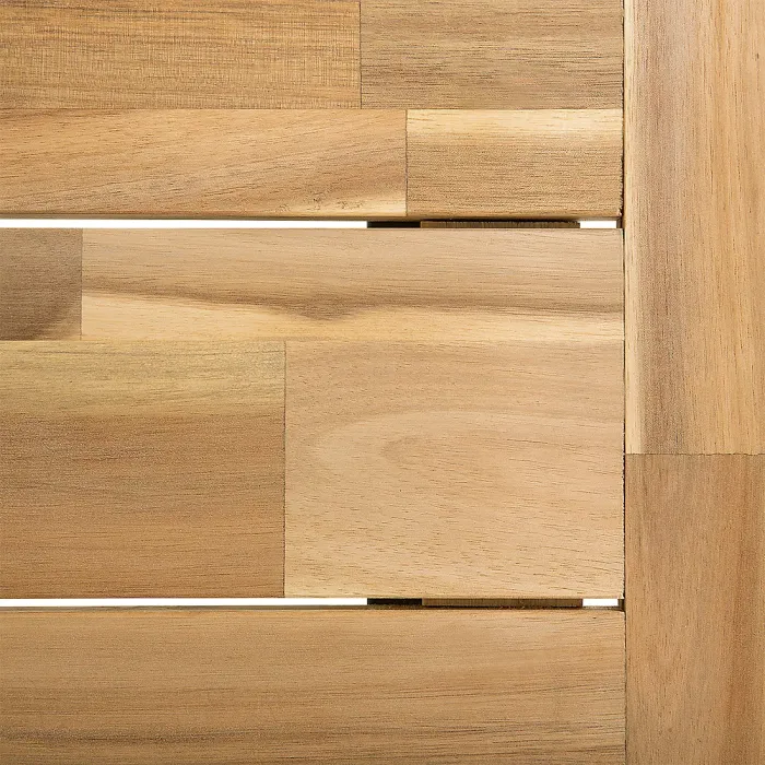 Garden Dining Set 6 Seater SCANIA Acacia Wood Black