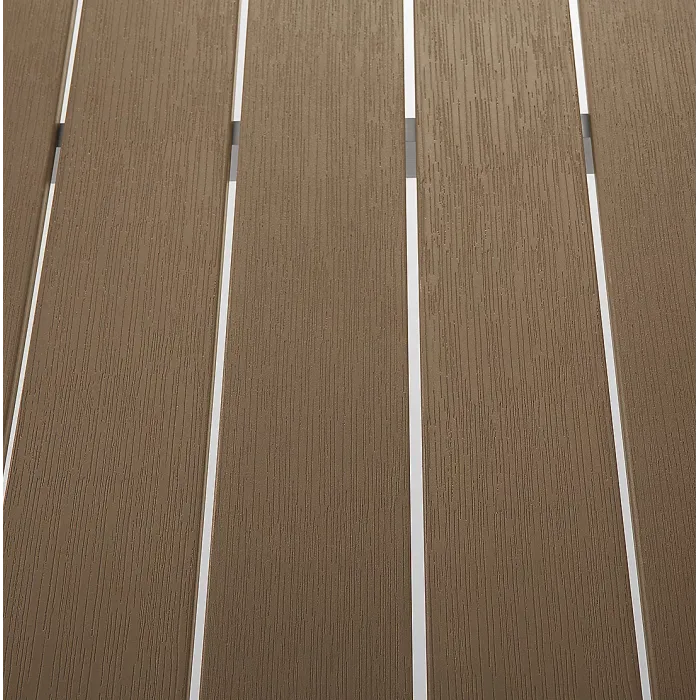 Garden Dining Set 6 Seater VERNIO Brown