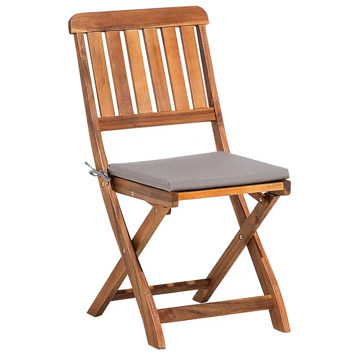 Garden Dining Set 6 Seater CENTO with Cushions Acacia Wood Brown