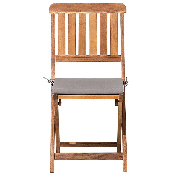 Garden Dining Set 6 Seater CENTO with Cushions Acacia Wood Brown