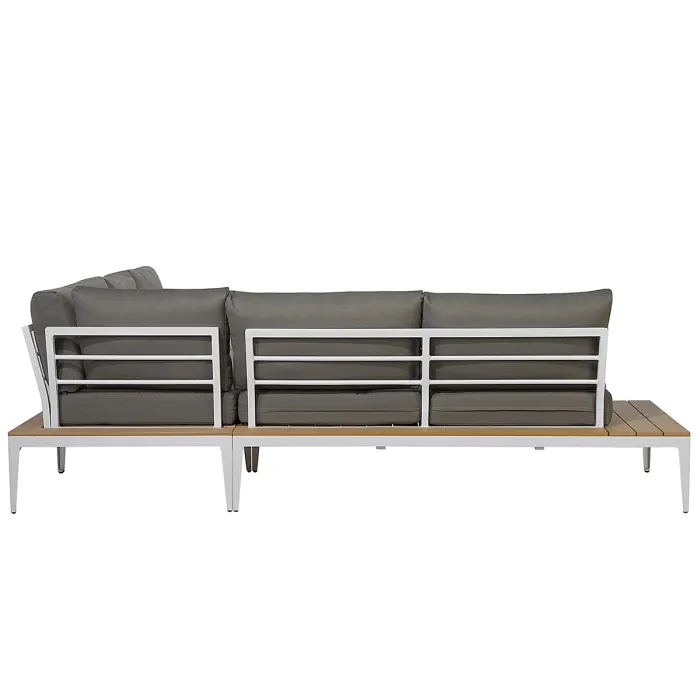 Garden Corner Sofa with Table 5 Seater POSITANO Grey