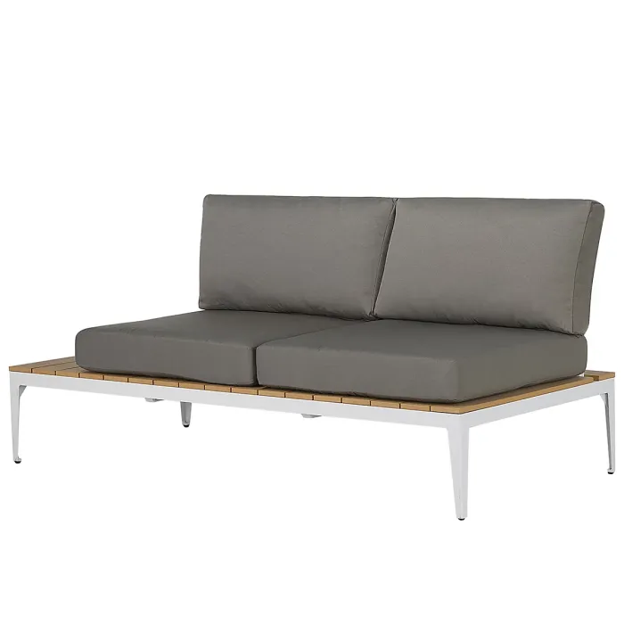 Garden Corner Sofa with Table 5 Seater POSITANO Grey