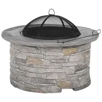 Grill Fire Pit TAMBORA Concrete Grey