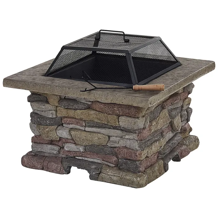 Grill Fire Pit KELUD Concrete Grey