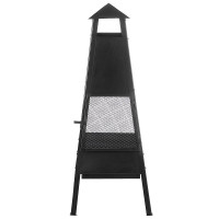 Beliani Fire Pit YASUR Metal Black