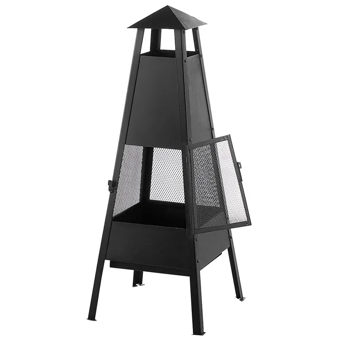 Beliani Fire Pit YASUR Metal Black