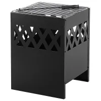 Grill Fire Pit SHIGA Metal Black