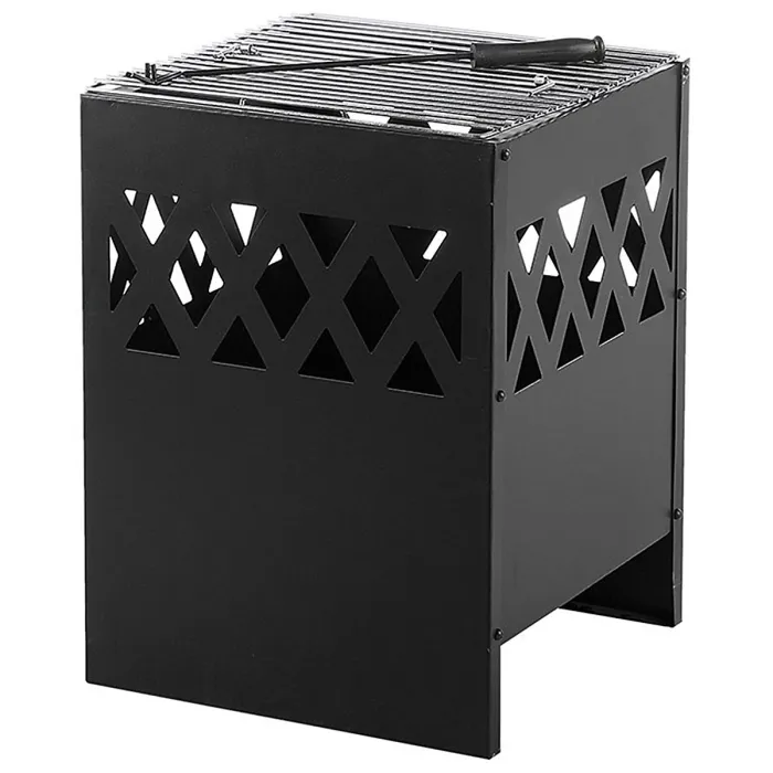 Grill Fire Pit SHIGA Metal Black